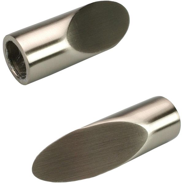 Gardinenstangen-EndstüCk Liedeco "Cut", Silber (Edelstahlfarben), L:7Cm Ø:1,6Cm, GardinenstangenendstüCke, Gardinenstangen-EndstüCk, FüR Gardinenstangen Ø 16 Mm-image
