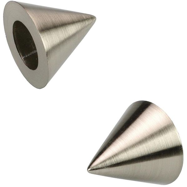 Gardinenstangen-EndstüCk Liedeco "Cone", Silber (Edelstahlfarben), L:3Cm Ø:1,6Cm, GardinenstangenendstüCke, Gardinenstangen-EndstüCk, FüR Gardinenstangen Ø 16 Mm-image