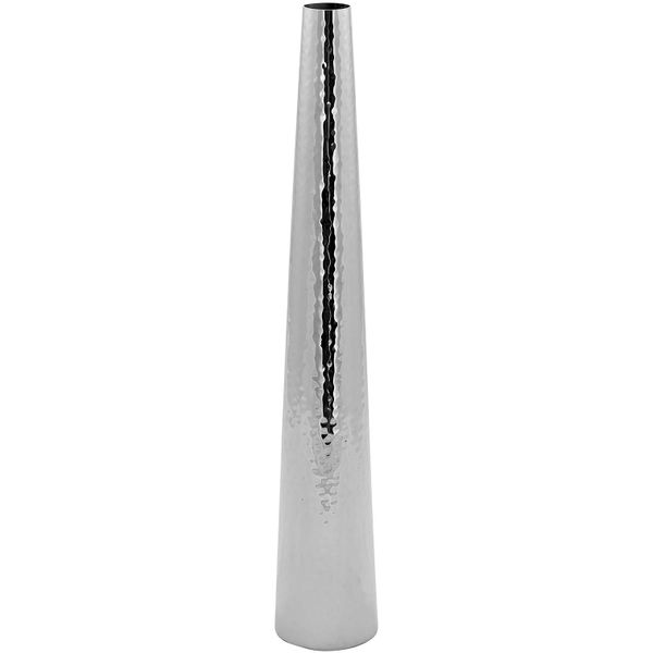 Dekovase Fink "Cuba, Mit Feiner Hammerschlagstruktur", Silber (Silberfarben), H:43Cm Ø:7Cm, Edelstahl, Vasen, Rosenvase, Tischvase Aus Edelstahl, Silberfarben-image