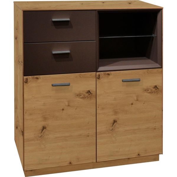 Kommode MÄUsbacher "Frame", Beige (Asteichefarben, Lava Matt), B:99Cm H:110Cm T:41Cm, Sideboards, Kommode, Breite 99 Cm-image