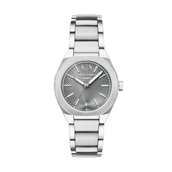 Quarzuhr Armani Exchange, Edelstahlfarben, Armbanduhren, Damen, Quarzuhr, Armbanduhr, Damenuhr, Edelstahlarmband, Analog, Diamant-image