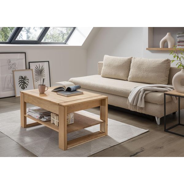 Couchtisch Paroli, Braun (Eiche, Eiche, Eiche), B:100Cm H:45,5Cm T:65Cm, Tische, Couchtisch-image