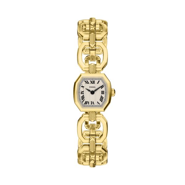 Quarzuhr Fossil "Harlow", Gelbgoldfarben, Armbanduhren, Damen, Quarzuhr, Armbanduhr, Damenuhr, Edelstahlarmband, Analog-image