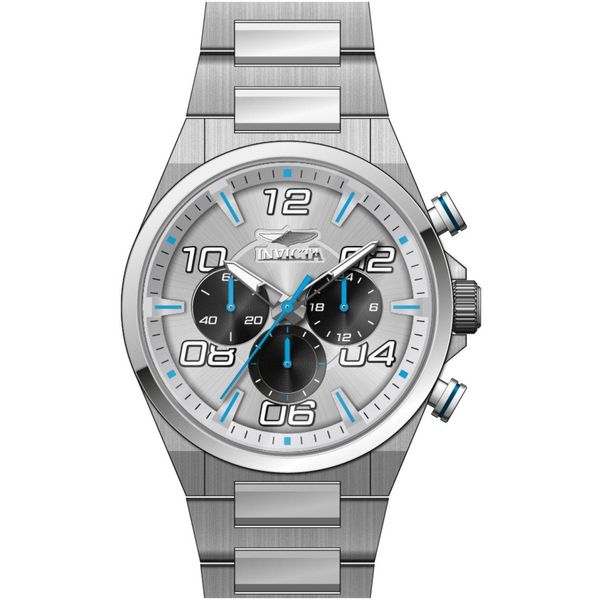 Invicta Speedway 50423 Herrenuhr - Quarzwerk - Edelstahl Mit Silbernem Zifferblatt - 44 Mm-image