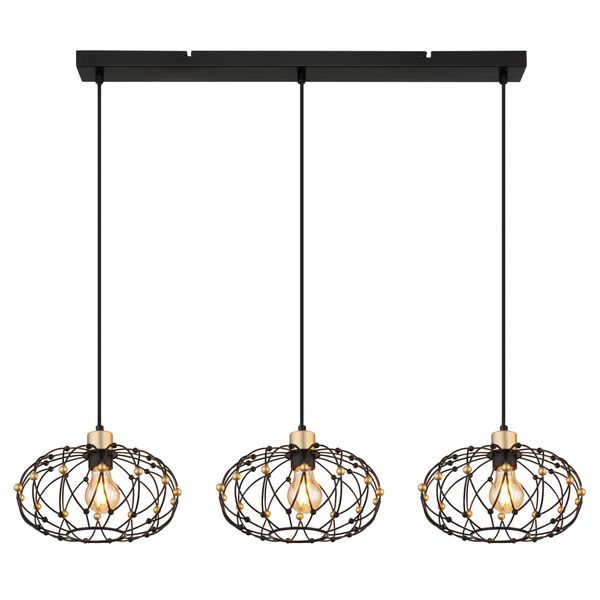 Globo Lighting HäNgeleuchte "Greys", Schwarz Matt, H: 150Cm, 1 Stk., Leuchten, HäNgelampe Esszimmer-Leuchte Esstischleuchte Wohnzimmer, HäNgeleuchte-image