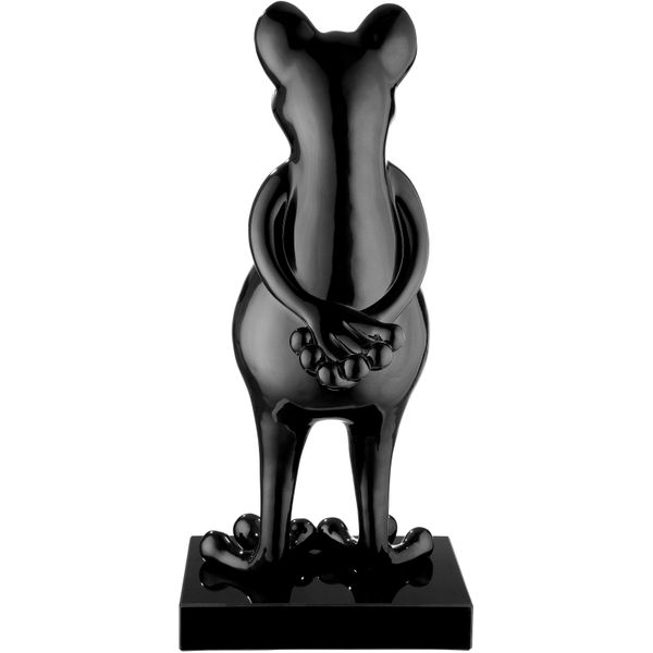 Tierfigur Casablanca By Gilde "Skulptur Frosch Schwarz", Schwarz, B:32Cm H:68Cm T:30Cm, Kunstharz, Dekofiguren-image