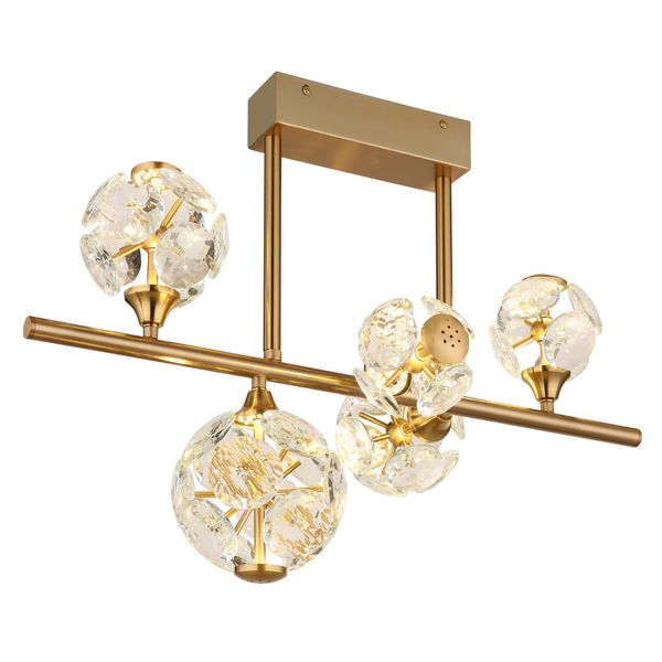 Globo Lighting Deckenleuchte "Virina", Goldfarben, H: 45Cm, 1 Stk., Leuchten, Deckenlampe Wohnzimmer-Leuchte Schlafzimmer-Leuchte Flur KüChe, Deckenleuchte-image
