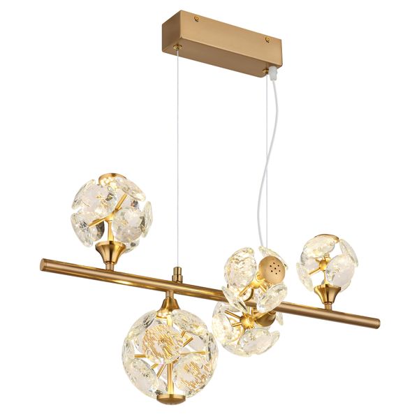 Globo Lighting HäNgeleuchte "Virina", Gold (Goldfarben), H: 150Cm, 1 Stk., Leuchten, HäNgelampe Esszimmer-Leuchte Esstischleuchte Wohnzimmer, HäNgeleuchte-image