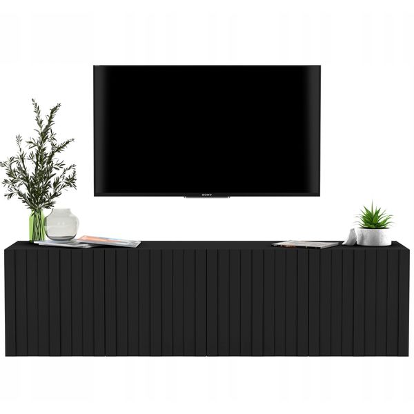 TV-SCHRANK Elpis Schwarz Matt Glamour 150 Cm-image