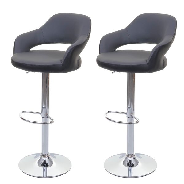 Barhocker Grau, Schwarz 2Er-Set-image
