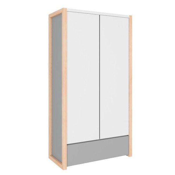 Schrank 2 TüRen Weiß Und Grau-image