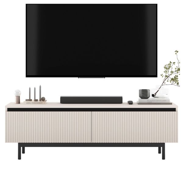 TV-SCHRANK Selene Kaschmir Matt Mit Metallrahmen 140 Cm-image