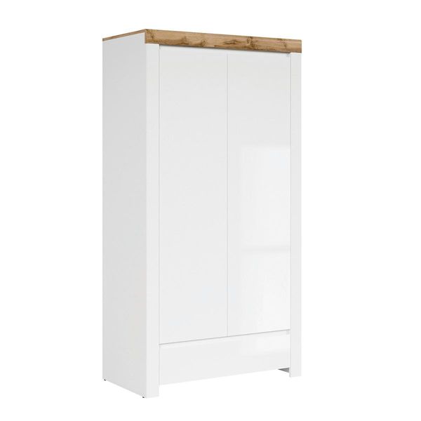 Schrank 2 TüRen Hella Weiß Und Holz-image