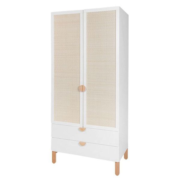Schrank 2 TüRen Laurie Weiß Und Holz-image