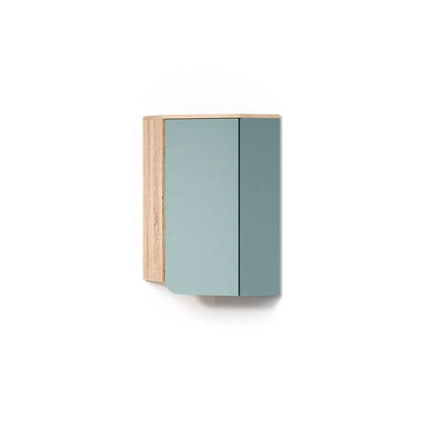Badschrank Marano Blau-Grau 42.4 X 75 Cm Mit TüR Und Offenen FäChern-image
