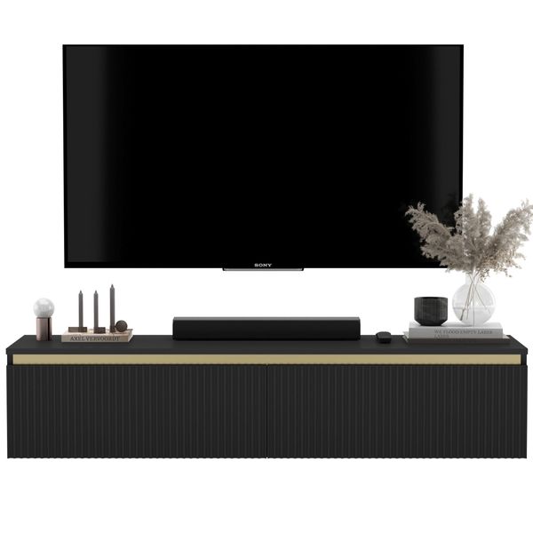 TV-SCHRANK Selene Schwarz Matt Glamour 140 Cm-image