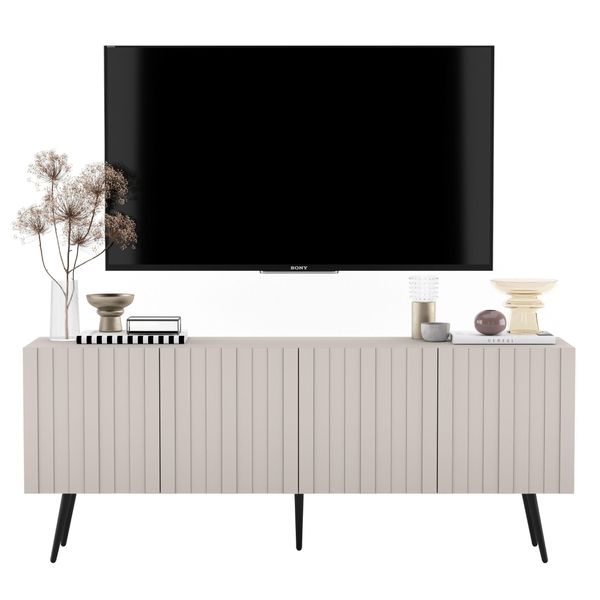 TV-SCHRANK Elpis Kaschmir Matt Mit Metallbeine Glamour 150 Cm-image