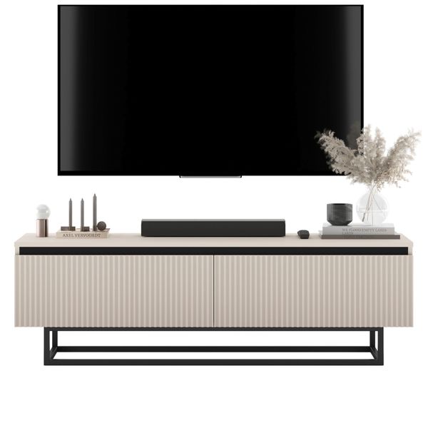 TV-SCHRANK Selene Kaschmir Matt Mit Metallrahmen 140 Cm-image
