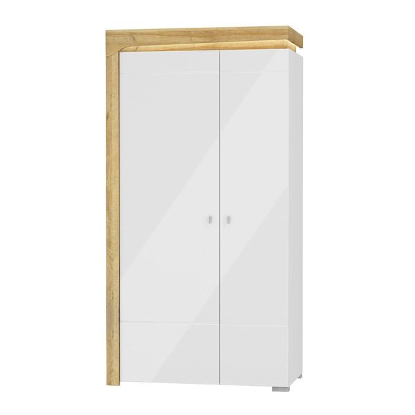 Schrank 2 TüRen Teo Weiß Und Holz-image
