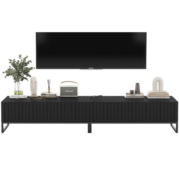 TV-LOWBOARD 2-Er Set Elpis Schwarz Matt Glamour 110 Cm-image