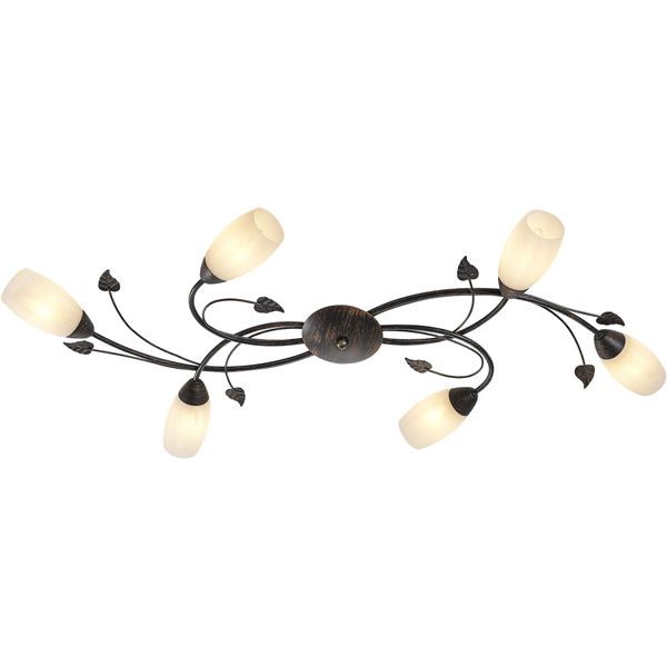 Nowa Deckenleuchte "Venezia", Braun (Rostfarben), H: 22Cm, 1 Stk., Leuchten, Deckenlampe Wohnzimmer-Leuchte Schlafzimmer-Leuchte Flur KüChe, Deckenleuchte-image