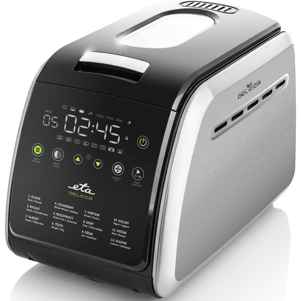 ETA Brotbackautomat "Delicca II ETA714990030", Schwarz (Edelstahlfarben, Schwarz), B:26,5Cm H:30,5Cm T:43,5Cm, Brotbackautomaten, 3 BräUnungsgrade-image