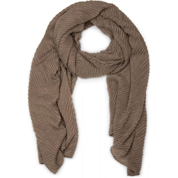 Schal styleBREAKER "Gekreppter Unifarbener Schal", Damen, Braun, Obermaterial: 50% Viskose Cv. 50% Baumwolle Co., Modisch, ModetüCher Schal-image