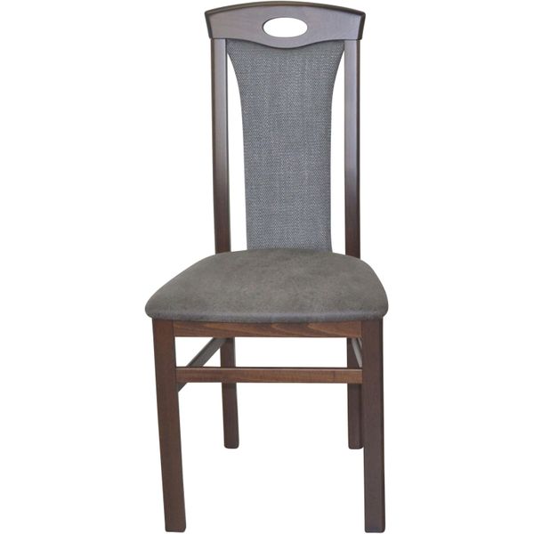 4-FußStuhl, Grau (Anthrazit, Nussbaum Nachbildung, Anthrazit), B:45Cm H:95Cm T:48Cm, Hofmann Living And More, StüHle-image