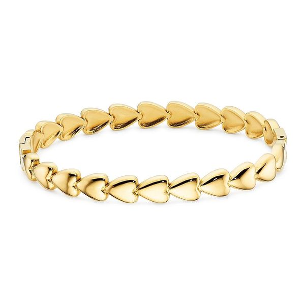 Edelstahlarmband "Schmuck Geschenk Armband Mit Herzen", Gold (Gelbgoldfarben), Aniston Jewelry & Watches, ArmbäNder, Damen, 19Cm, Edelstahl, Edelstahlarmband-image