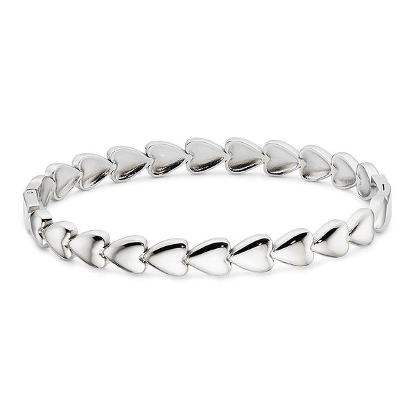 Edelstahlarmband "Schmuck Geschenk Armband Mit Herzen", Silber (Edelstahlfarben), Aniston Jewelry & Watches, ArmbäNder, Damen, 19Cm, Edelstahl, Edelstahlarmband-image