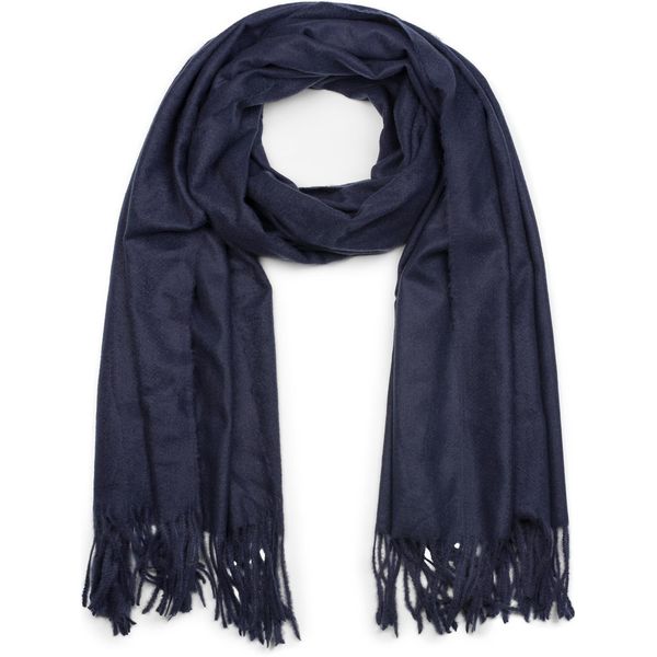 Schal Stylebreaker "Weicher Schal Uni Mit Fransen", Damen, Blau (Dunkelblau), Obermaterial: 100% Viskose Cv., Modisch, ModetüCher Schal-image