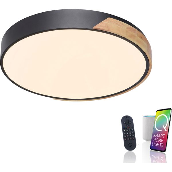 Led Deckenleuchte "Q-BILA", Schwarz, 1, Ø 51Cm, 1 Stk., Neuhaus Q Smart Home Lights, Leuchten, Led Deckenleuchte-image