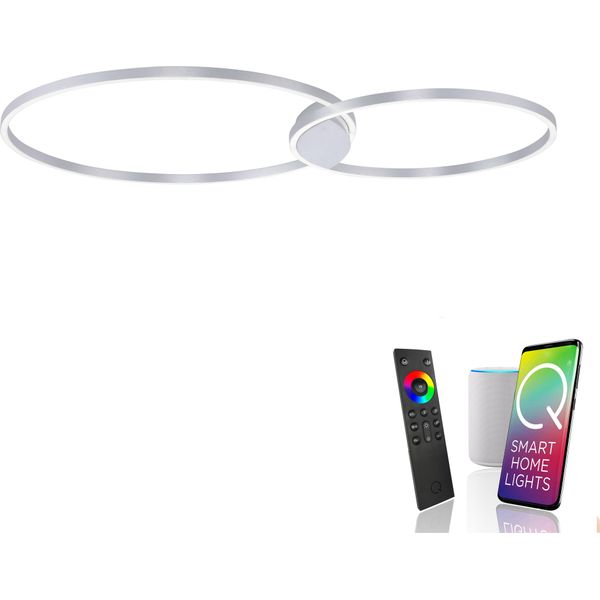 Led Deckenleuchte "Q-KATE", Aluminiumfarben, 1, 1 Stk., Neuhaus Q Smart Home Lights, Leuchten, Led Deckenleuchte-image