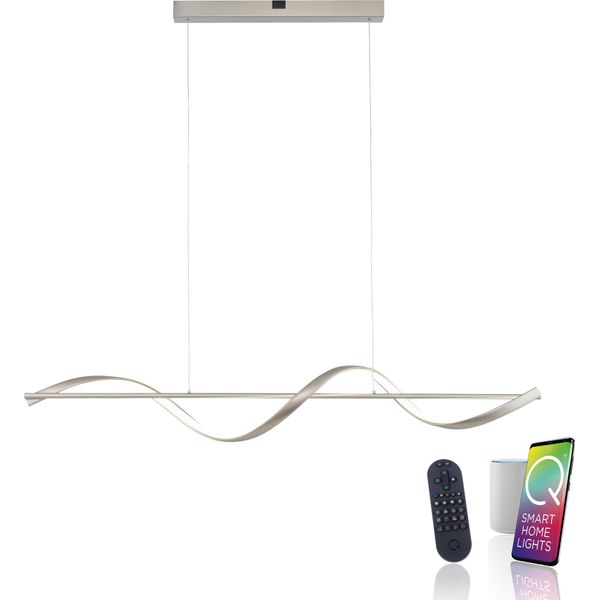 Led Pendelleuchte "Q-SWING", Stahlfarben, 1, 1 Stk., Neuhaus Q Smart Home Lights, Leuchten, Led Pendelleuchte-image