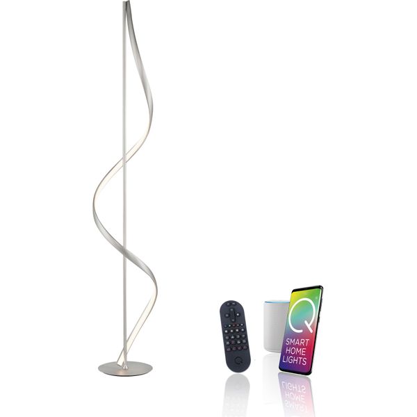 Led Stehlampe "Q-SWING", Stahlfarben, 1, Ø 24Cm H: 141Cm, 1 Stk., Neuhaus Q Smart Home Lights, Leuchten, Led Stehlampe-image