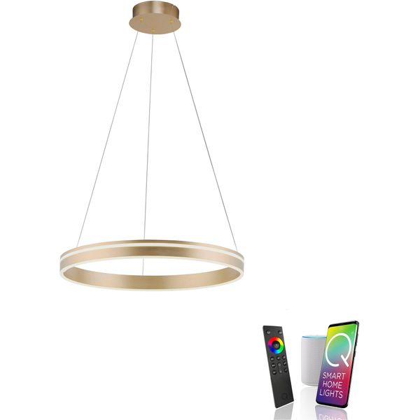 Led Pendelleuchte "Q-VITO", Messingfarben Matt, 1, Ø 59Cm, 1 Stk., Neuhaus Q Smart Home Lights, Leuchten, Led Pendelleuchte-image