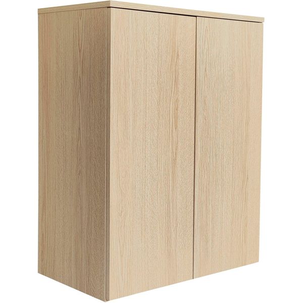 Aktenschrank Otto Home "Jarvie", Braun (Eichefarben), B:60Cm H:80Cm T:35Cm, Holzwerkstoff, SchräNke, Mehrzweckschrank, Push-To-Open, 2 FäCher, 60X80 Cm-image