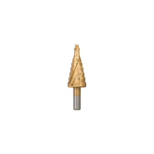 Bosch Stufenbohrer Hss-Tin 4 - 20 Mm 8 Mm 75 Mm 9 Stufen (2608597526)-image