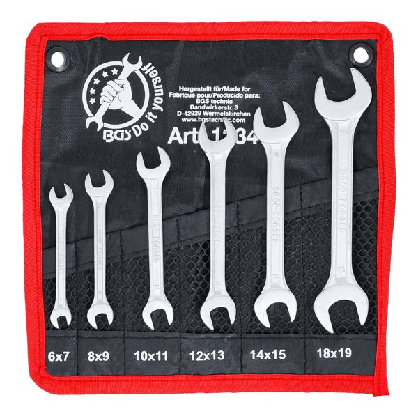 Bgs Do It Yourself Doppel-MaulschlüSsel-Satz Sw 6 X 7 - 18 X 19 Mm 6-Tlg. (1234)-image