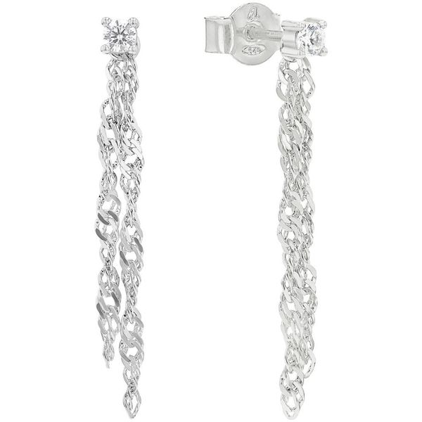 Paar Ohrstecker Amor "9164387", Silber (Silberfarben, Weiß, Weiß), Ohrringe, Damen, Silber 925 (Sterlingsilber), Mit Zirkonia (Synth.)-image