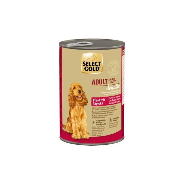Select Gold Nourriture Humide Pour Chien Sensitive Adult Cheval Au Tapioca 24X400 G-image