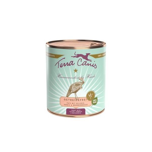 Terra Canis Sans CéRéAles Adult 6X800G Dinde Avec CéLeri, Courge Et Cresson De Fontaine-image