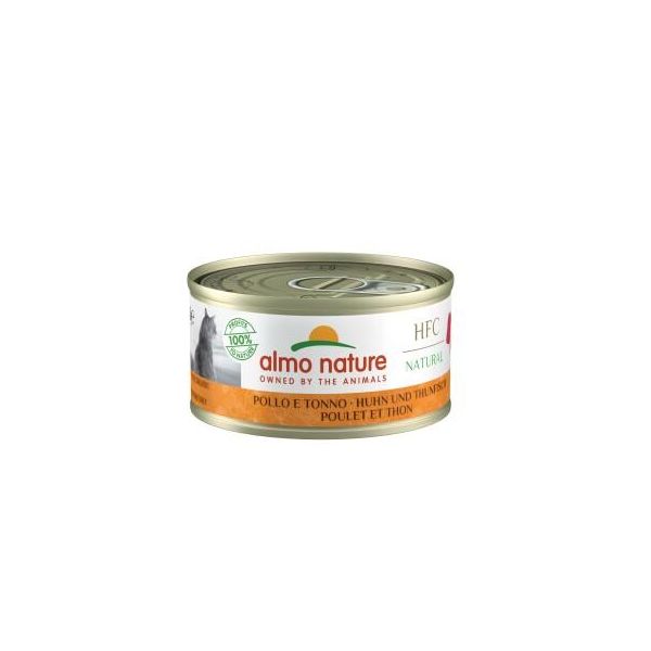 Almo Nature HFC Natural Nourriture Humide Pour Chat Poulet Et Thon 24X70 G-image