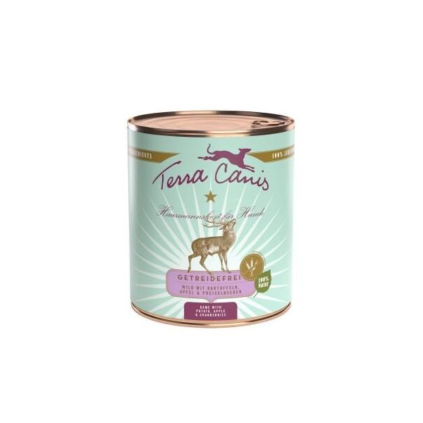 Terra Canis Sans CéRéAles Adult Gibier Avec Pommes De Terre, Pommes Et Airelles Rouges 6X800 G-image