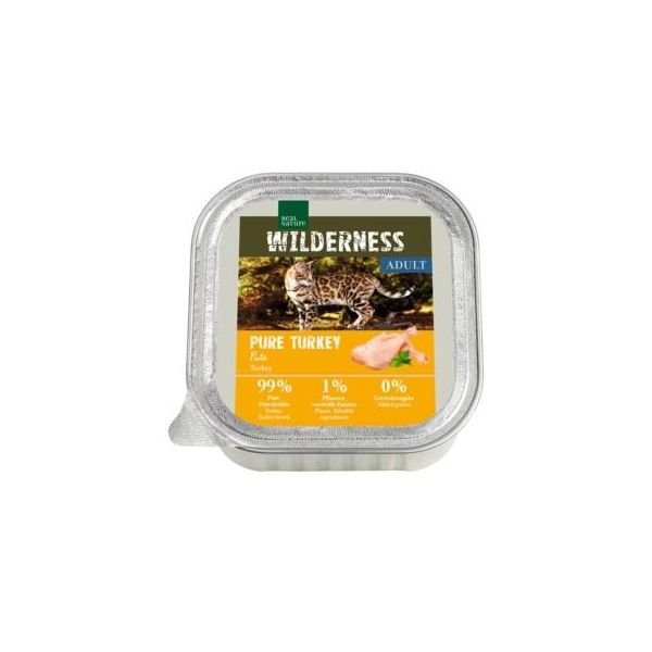 Real Nature Wilderness Nourriture Humide Pour Chat, Adulte 16X100 G Pure Turkey 16X100 G-image