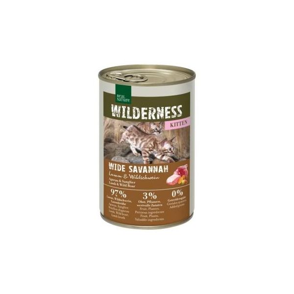 Real Nature Wilderness Chatons Wide Savannah Agneau & Sanglier 6X400 G-image