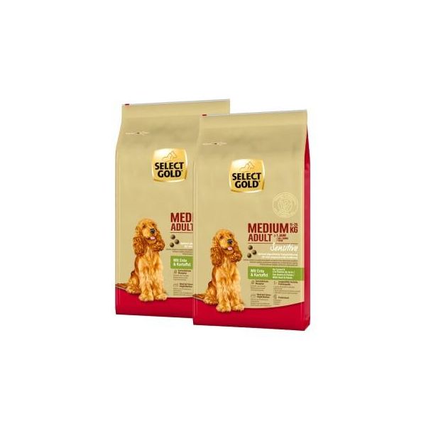 Select Gold Sensitive Croquettes Chien Adulte Medium Canard Aux Pommes De Terre 2X12 Kg-image