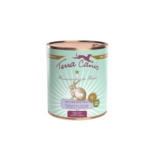 Terra Canis Sans CéRéAles Adult 6X800G Lapin Aux Courgettes, Abricot Et Bourrache-image