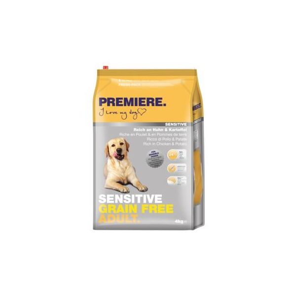 Premiere Croquettes Sensitive Pour Chien Adulte Sans CéRéAles Poulet Et Pommes De Terre 4 Kg-image
