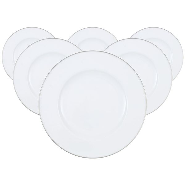 Speiseteller Villeroy & Boch "Speiseteller Anmut Platinum No. 1 ø 27,7 Cm 6Er Set Weiß", Weiß, L:27,7Cm, Speiseteller, Speiseteller-image